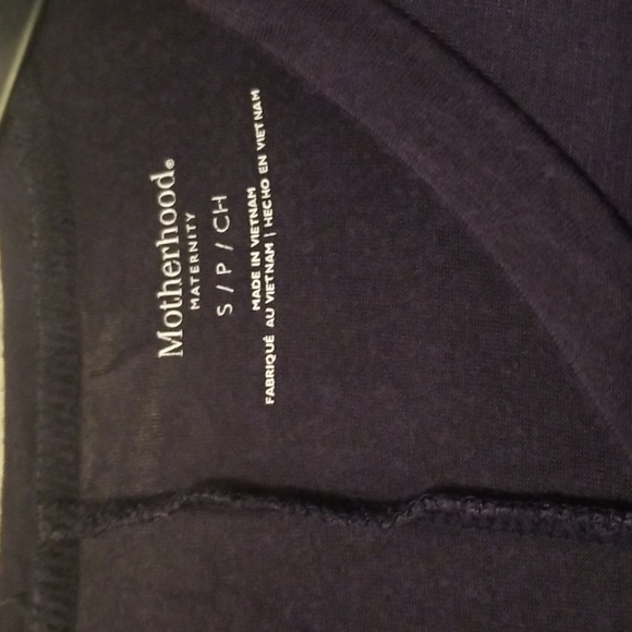 Motherhood maternity jersey knit extra long sleeve shirt navy size small - Picture 2 of 2